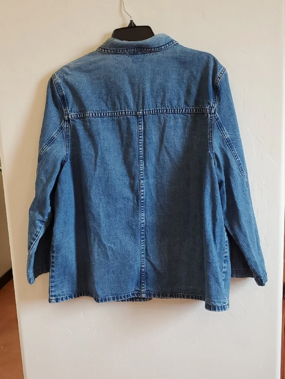 Talbots Medium Blue Denim Jacket with Patch Pockets